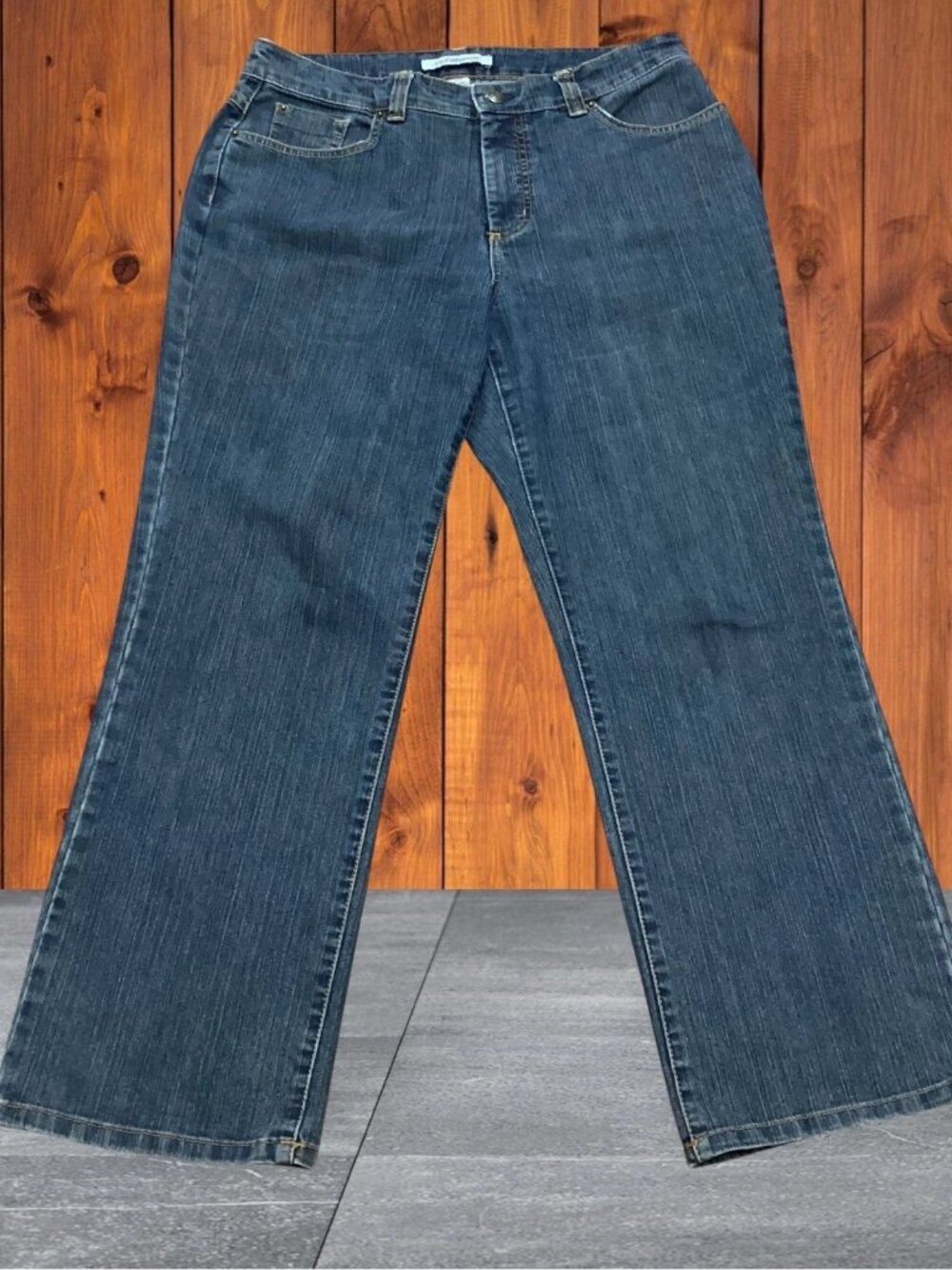 Croft & Barrow Women's Petite Stretch Denim Jeans 14P Short Elastic Waistband
